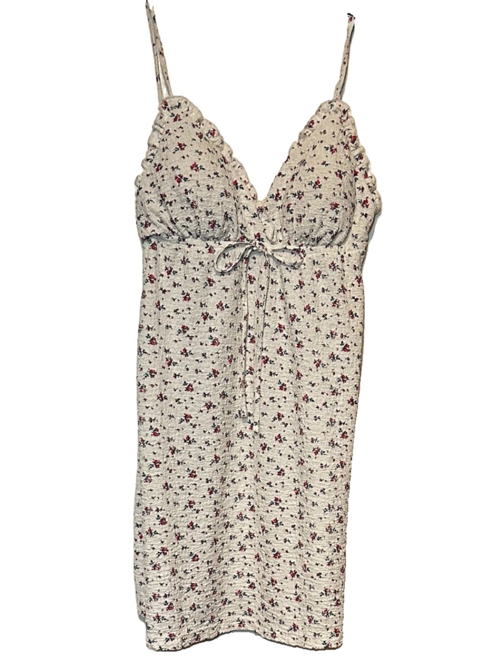 No Boundaries off white Sundress with Floral Accents size 11-13 Large